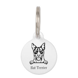 Rat Terrier Hund personalisierter Name Haustiermarke
