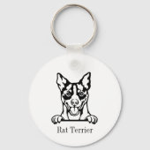 Rat Terrier Hund Schlüsselanhänger (Vorderseite)