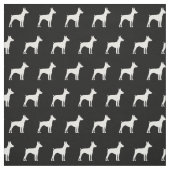 Rat Terrier Hund Silhouette Haustier Stoff (Muster)