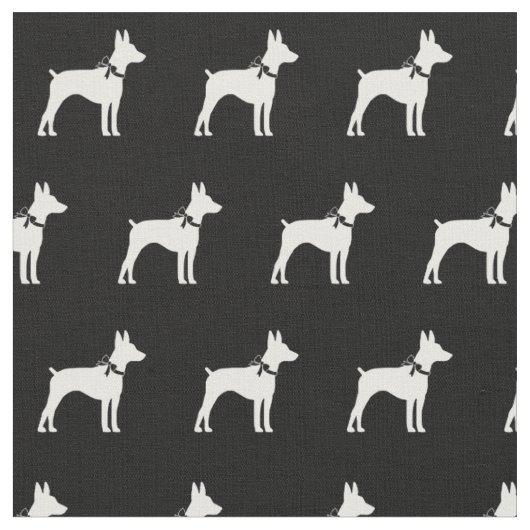 Rat Terrier Hund Silhouette Haustier Stoff (Nahaufnahme)