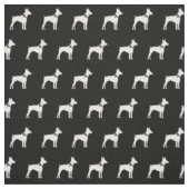 Rat Terrier Hund Silhouette Haustier Stoff (Muster)