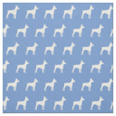 Rat Terrier Hund Silhouette Pet Light Blue Stoff (Muster)