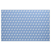 Rat Terrier Hund Silhouette Pet Light Blue Stoff (Fat Quarter (45,7 x 55,9 cm))