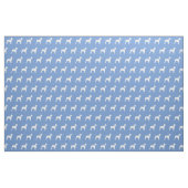 Rat Terrier Hund Silhouette Pet Light Blue Stoff (Fat Quarter (45,7 x 55,9 cm))