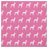 Rat Terrier Hund Silhouette Pet Pink Stoff (Muster)