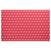 Rat Terrier Hund Silhouette Rotes Tier Stoff (Fat Quarter (45,7 x 55,9 cm))