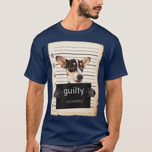 Rat Terrier Hund Tasse erschoss schlechten Hund T-Shirt (Vorderseite)