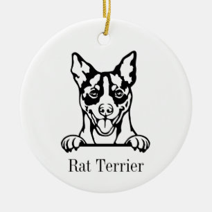 Rat Terrier Hundeschmuck Keramik Ornament