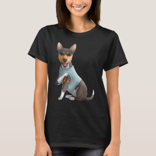 Rat Terrier I Liebe Mama Tattoo Hundeshirt Funny M T-Shirt
