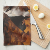 Rat Terrier im Herbst Leaves Fall Inspiriert Geschirrtuch (Viertel Falte)