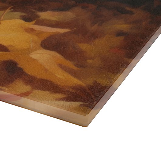 Rat Terrier im Herbst Leaves Fall Inspiriert Schneidebrett (Ecke)