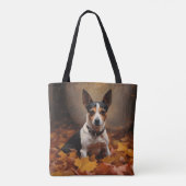 Rat Terrier im Herbst Leaves Fall Inspiriert Tasche (Rückseite)