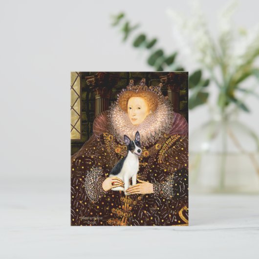 Rat Terrier - Königin Postkarte (Stehend Vorderseite)