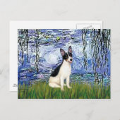 Rat Terrier - Lilies 6 Postkarte (Vorne/Hinten)