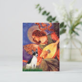 Rat Terrier - Mandolin Engel Postkarte (Stehend Vorderseite)