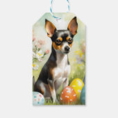 Rat Terrier mit Ostereier Geschenkanhänger (Rückseite)