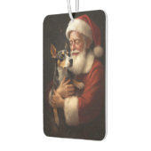 Rat Terrier mit Weihnachtsmann Weihnachten Autolufterfrischer (Links)