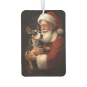 Rat Terrier mit Weihnachtsmann Weihnachten Autolufterfrischer (Rückseite)