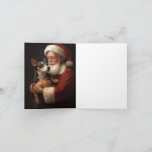 Rat Terrier mit Weihnachtsmann Weihnachten Karte (Innenseite)