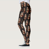 Rat Terrier mit Weihnachtsmann Weihnachten Leggings (Links)