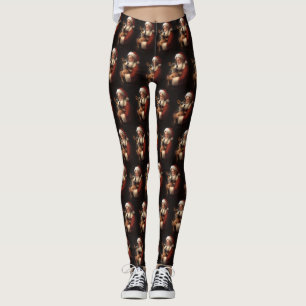 Rat Terrier mit Weihnachtsmann Weihnachten Leggings