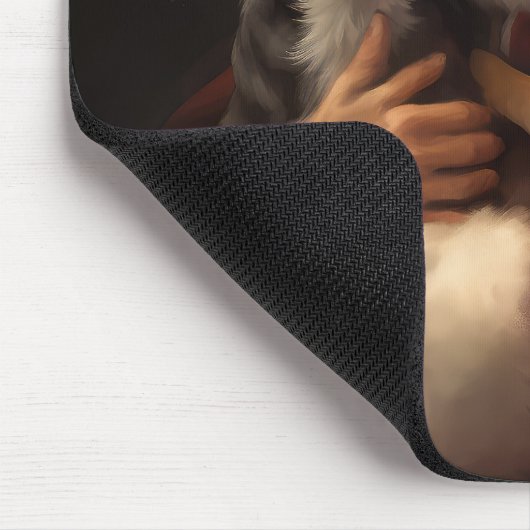 Rat Terrier mit Weihnachtsmann Weihnachten Mousepad (Ecke)
