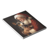 Rat Terrier mit Weihnachtsmann Weihnachten Notizblock (angewinkelt)