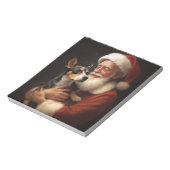 Rat Terrier mit Weihnachtsmann Weihnachten Notizblock (Rotiert)