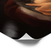 Rat Terrier mit Weihnachtsmann Weihnachten Poster (Ecke)