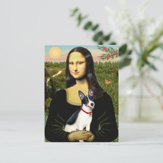 Rat Terrier - Mona Lisa Postkarte (Stehend Vorderseite)