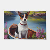 Rat Terrier on a Paddle: Ein Landschaftliches Aben Fußmatte (Vorderseite)