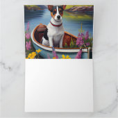 Rat Terrier on a Paddle: Ein Landschaftliches Aben Karte (Innenseite)