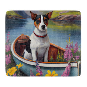 Rat Terrier on a Paddle: Ein Landschaftliches Aben Schneidebrett