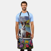 Rat Terrier on a Paddle: Ein Landschaftliches Aben Schürze (Getragen)