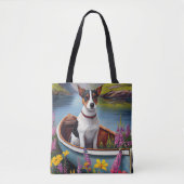 Rat Terrier on a Paddle: Ein Landschaftliches Aben Tasche (Vorderseite)