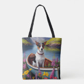 Rat Terrier on a Paddle: Ein Landschaftliches Aben Tasche (Rückseite)