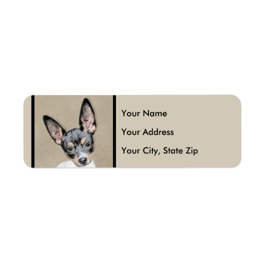 Rat Terrier Painting - Niedliche Original Dog Art (Vorne)