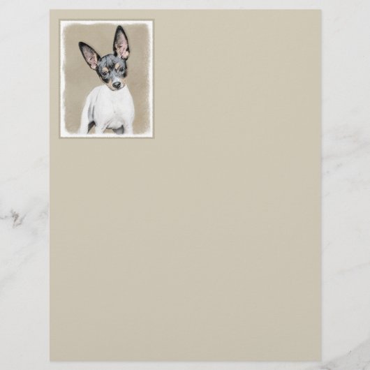 Rat Terrier Painting - Niedliche Original Dog Art (Vorderseite)