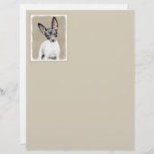 Rat Terrier Painting - Niedliche Original Dog Art (Vorne/Hinten)