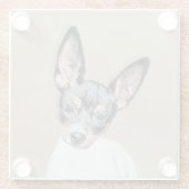 Rat Terrier Painting - Niedliche Original Dog Art Glasuntersetzer (Rückseite)