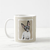 Rat Terrier Painting - Niedliche Original Dog Art Kaffeetasse (Links)