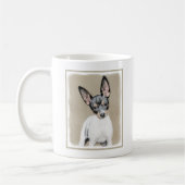 Rat Terrier Painting - Niedliche Original Dog Art Kaffeetasse (Links)