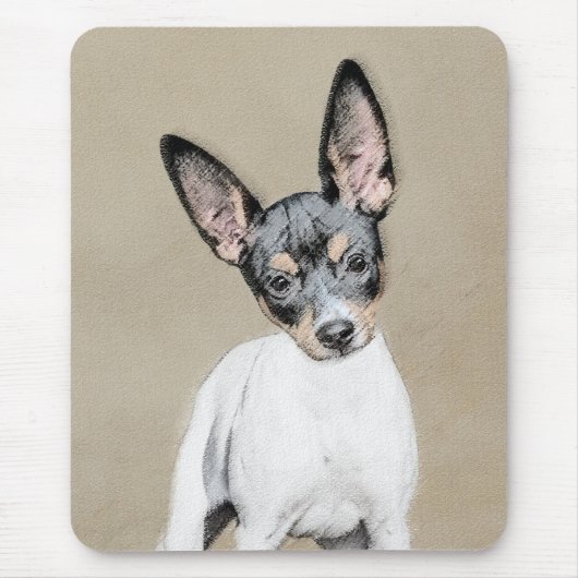 Rat Terrier Painting - Niedliche Original Dog Art Mousepad (Vorne)