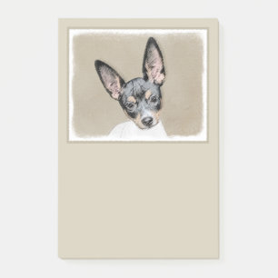 Rat Terrier Painting - Niedliche Original Dog Art Post-it Klebezettel