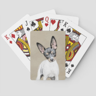Rat Terrier Painting - Niedliche Original Dog Art Spielkarten