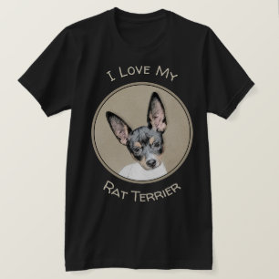 Rat Terrier Painting - Niedliche Original Dog Art T-Shirt