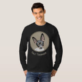 Rat Terrier Painting - Niedliche Original Dog Art T-Shirt (Vorne ganz)
