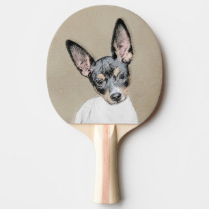 Rat Terrier Painting - Niedliche Original Dog Art Tischtennis Schläger