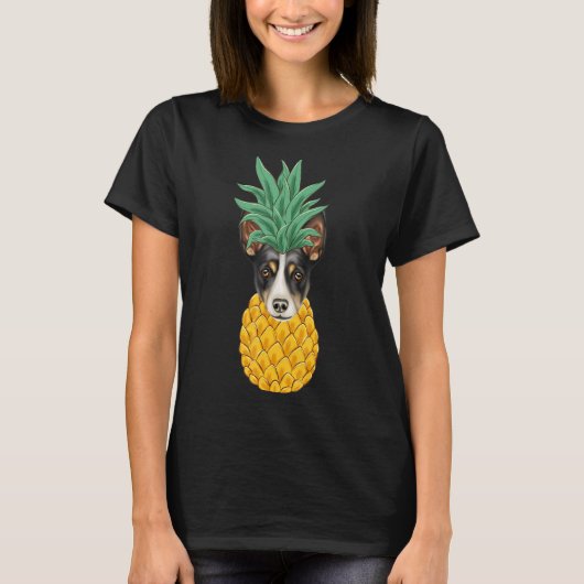 Rat Terrier Pineaple Dog T-Shirt (Vorderseite)