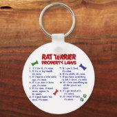 RAT TERRIER Property Laws 2 Schlüsselanhänger (Vorderseite)